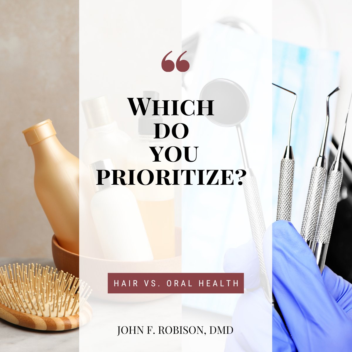 Americans spend $100 billion a year on hair care products, and only $2 billion a year on dental care products. WHAT??? Make sure you're prioritizing your health and schedule your dental appointment today. ow.ly/QrJs30soQak