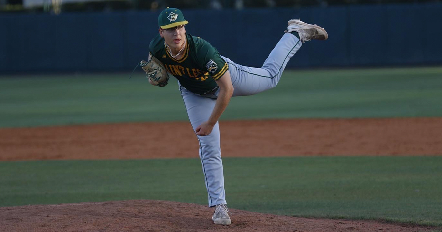 SaintLeoUniv's tweet photo. “If you’re looking to have a family at school, Saint Leo is the place to come.” Andy Booth, a Saint Leo University sport business degree major and long reliever for @saintleobase, shares more about his experience as a student-athlete here: https://t.co/zHKy9Yv8Vj https://t.co/kgirHqUxbX