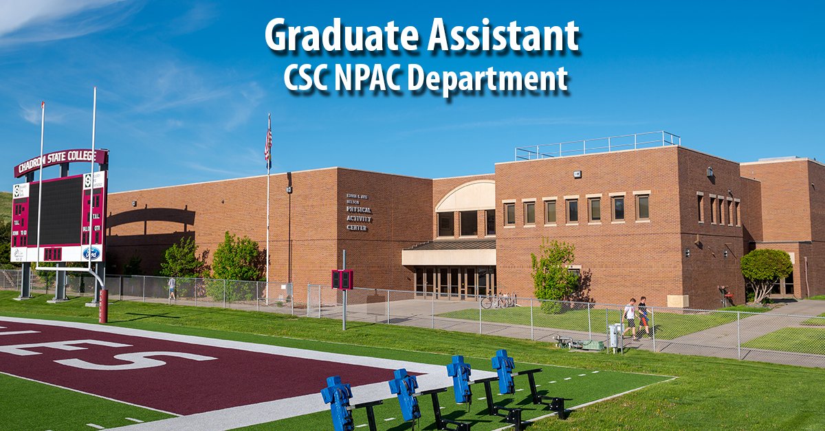 chadronstate's tweet photo. CSC is seeking a Graduate Assistant for our NPAC Department. For more info or to apply: https://t.co/bZvlslR8QJ. #WeAreCSC #ChadronStateCollege #jobopportunities #CSCjobs https://t.co/ccHu2bGqO8
