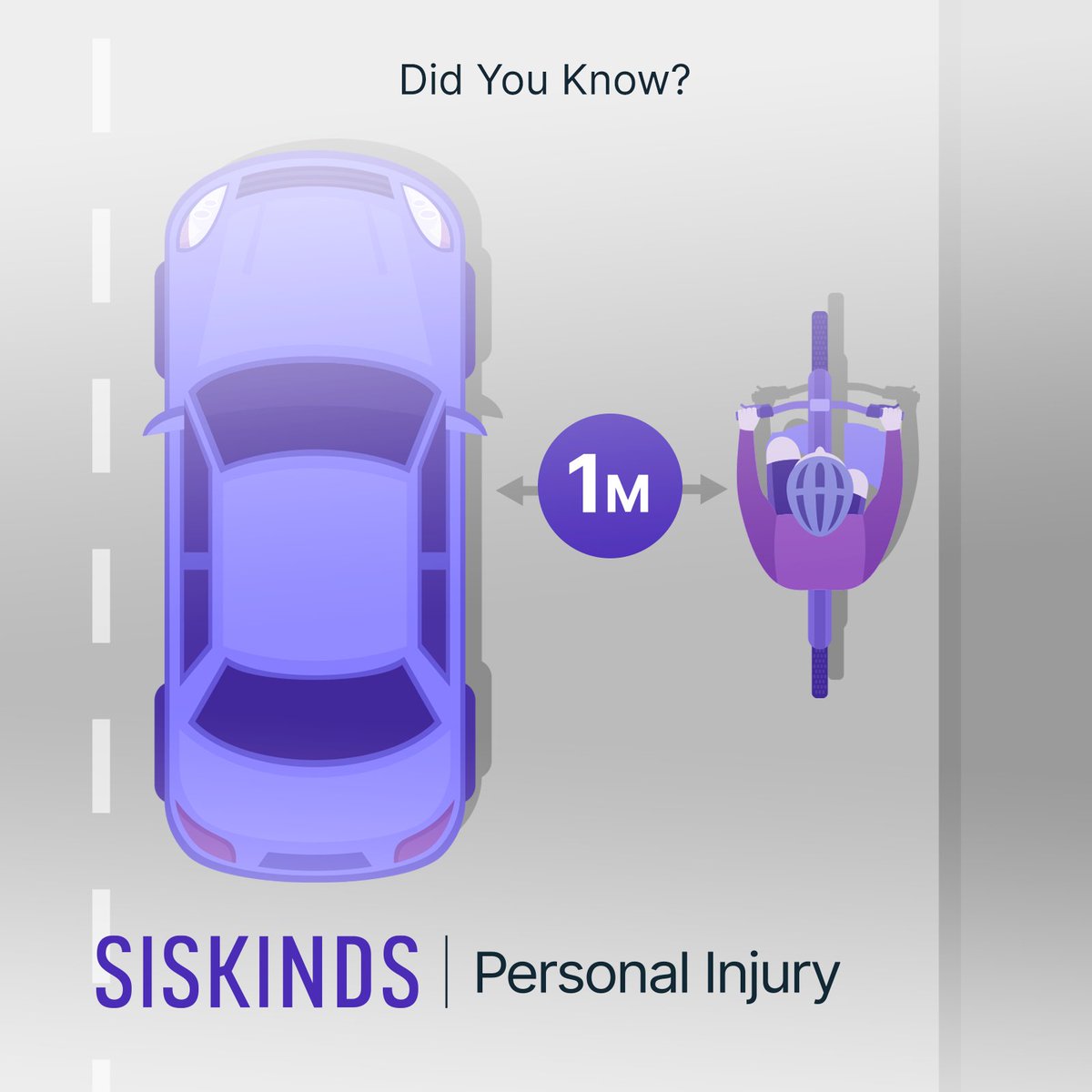 Do you ever feel like you’re cutting it close when passing a cyclist?

The law requires drivers to leave a meter of space between their car and a cyclist when passing. If something should happen to a cyclist while you’re passing them you will be at fault.

Stay safe this summer.