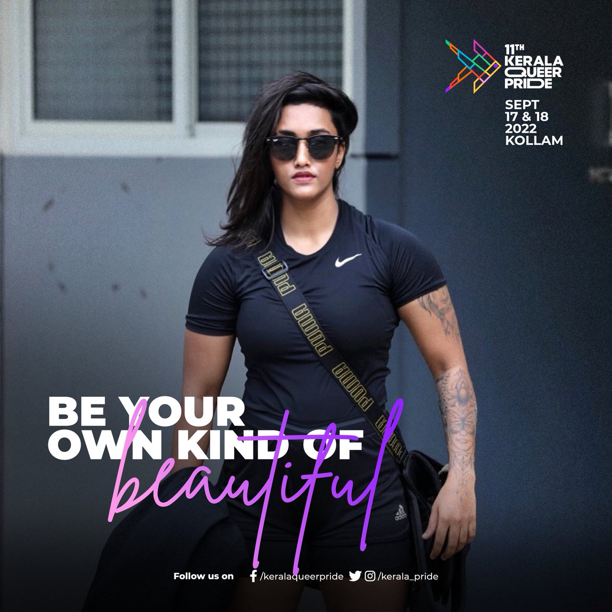 kerala_pride's tweet photo. Be your own kind of beautiful!! 💪🏳️‍🌈
Jasmine M Moosa 🔥

#kerala_pride #pride #LoveAgainstHate
#കൊല്ലംകളറാകും https://t.co/8WoXN67HiB