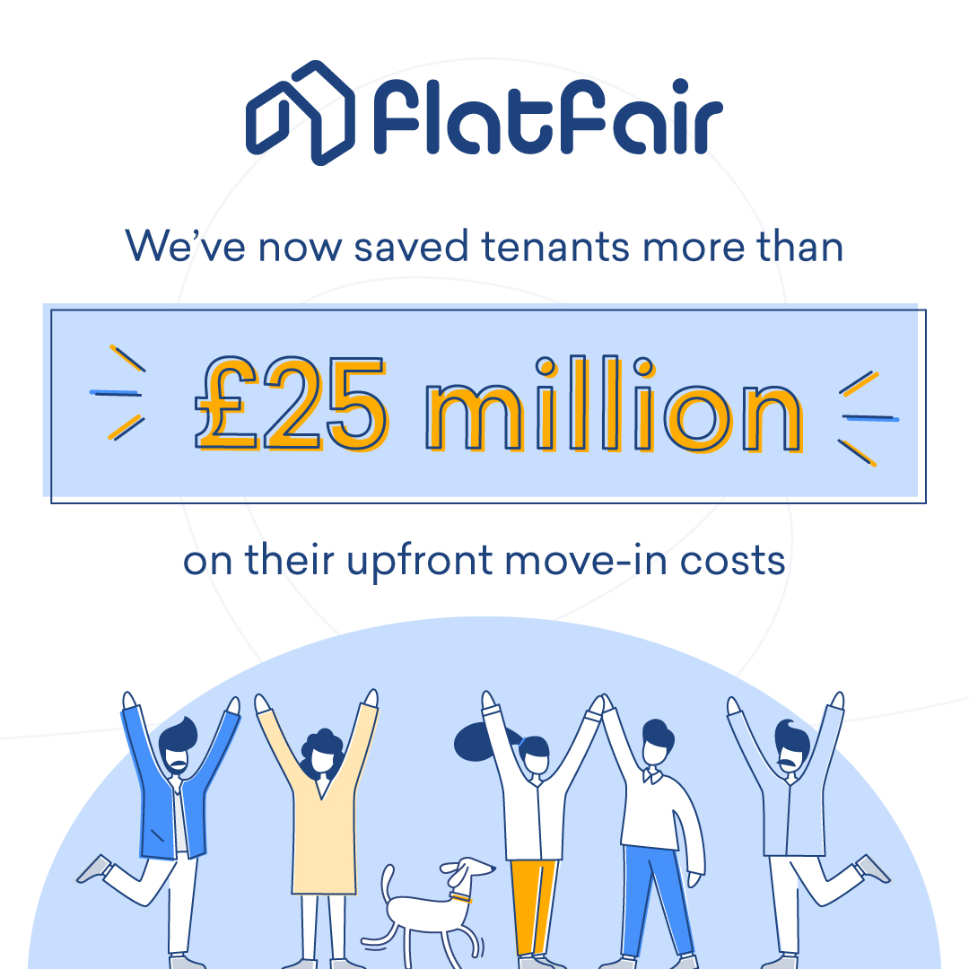 getflatfair's tweet image. Already we have saved tenants across the UK more than £25 million on their up-front move in costs, and we’re just getting started🎉

Want to find out more? visit ow.ly/5URk50KjZb4

#savings #getflatfair #tenants #milestone #celebration