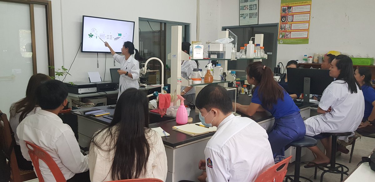 Wilmer Cuellar (@wjcuellar) on Twitter photo Another productive day at PPC #Pathology Lab with plant protection colleagues and students of National Univ. of #Laos <a href="/nuolofficial/">National University of Laos (ມະຫາວິທະຍາໄລແຫ່ງຊາດ)</a>, learning about #cassava pathogen diagnostics
<a href="/Analeiva013/">Ana Maria Leiva</a>
@alejandr_a_gil
<a href="/ACIARAustralia/">ACIAR</a> <a href="/BiovIntCIAT_eng/">Alliance of Bioversity International and CIAT</a> Another productive day at PPC #Pathology Lab with plant protection colleagues and students of National Univ. of #Laos <a href="/nuolofficial/">National University of Laos (ມະຫາວິທະຍາໄລແຫ່ງຊາດ)</a>, learning about #cassava pathogen diagnostics
<a href="/Analeiva013/">Ana Maria Leiva</a>
@alejandr_a_gil
<a href="/ACIARAustralia/">ACIAR</a> <a href="/BiovIntCIAT_eng/">Alliance of Bioversity International and CIAT</a>