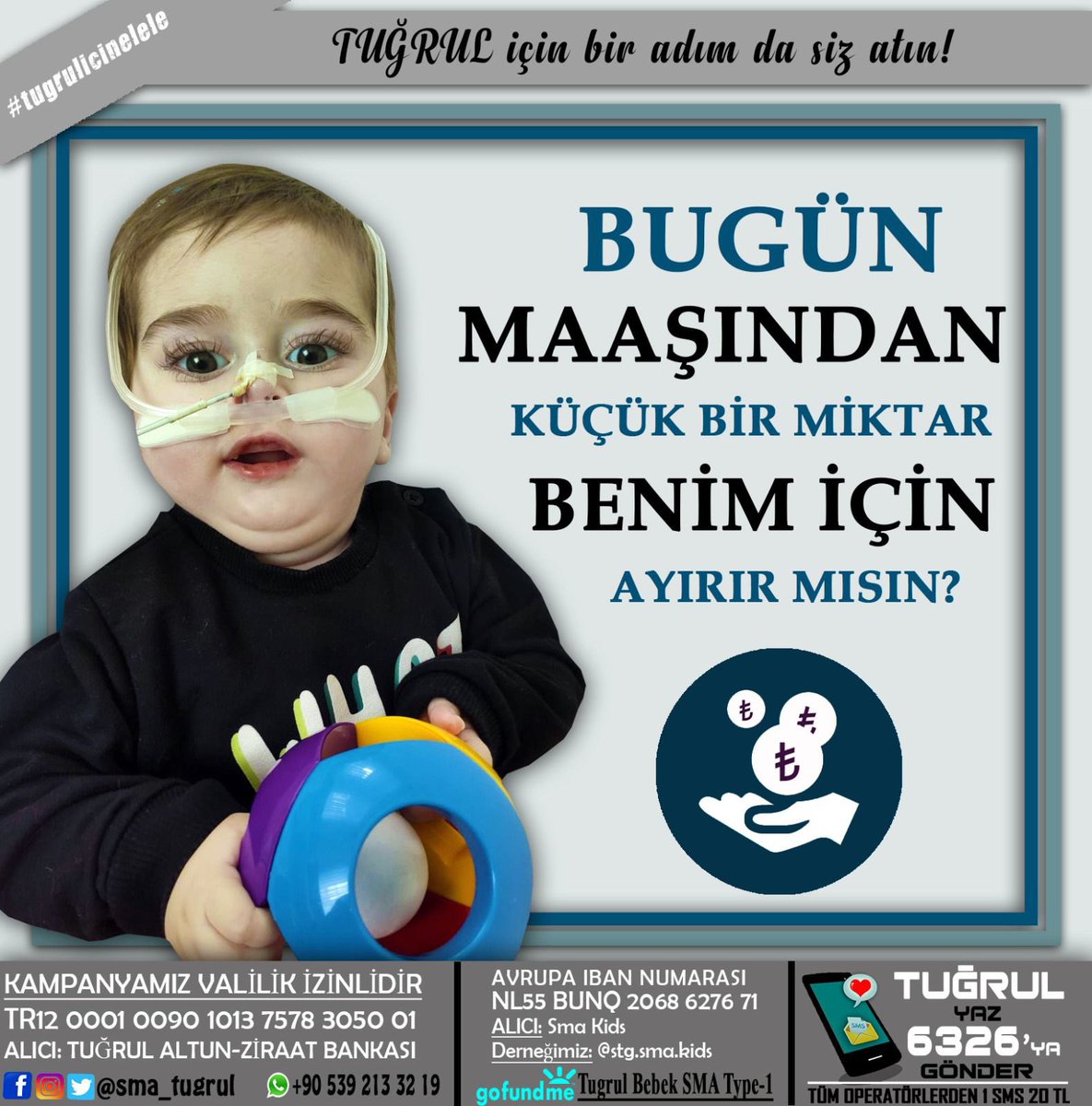 Biliyorum ki beni takip eden onlarca memur abi, ablam var. Bugün maaşınızın çok çok küçük bir kısmını benimle paylaşmak ister misiniz? TR12 0001 0090 1013 7578 3050 Alıcı: TUĞRUL ALTUN, ya da TUĞRUL⏩6326’ya SMS. Dekontları da gönderseniz, sayımıza eklesek💓🤲🏻 #ogretmenlerayakta