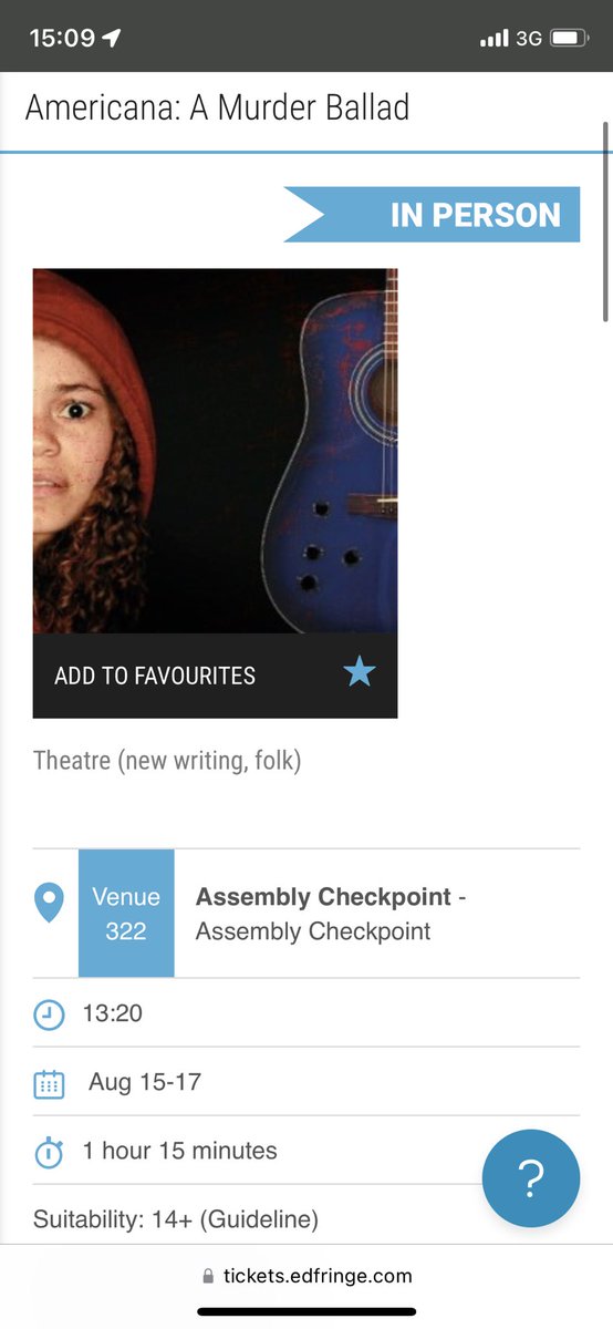 <a href="/PeppScotland/">Pepperdine Scotland</a> #edfringe production of Americana: A Murder Ballad is slick, smart and exceptionally well staged and performed. Utterly engaging throughout, a thoroughly deserving ⭐️⭐️⭐️⭐️⭐️ performance. #EdFringe2022 #murderballad