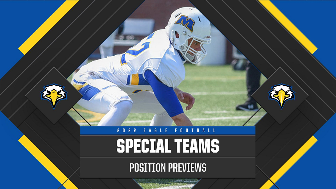 Morehead State Athletics (@msueagles) on Twitter photo The second installment in a series highlighting the 2022 <a href="/MSUEaglesFB/">Morehead State Football</a> position groups.
Today: Special Teams. Eagles have an all-conference snapper back in <a href="/McKnight_LS/">Brady McKnight</a> but will look for contributions from different kickers & punters.
Story: bit.ly/3C7Zhqf
#SoarHigher The second installment in a series highlighting the 2022 <a href="/MSUEaglesFB/">Morehead State Football</a> position groups.
Today: Special Teams. Eagles have an all-conference snapper back in <a href="/McKnight_LS/">Brady McKnight</a> but will look for contributions from different kickers & punters.
Story: bit.ly/3C7Zhqf
#SoarHigher