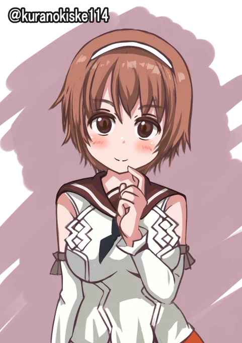 いつも笑顔でいてくれる名取さん。#艦これ版深夜の真剣お絵描き60分一本勝負#艦これ版真剣お絵描き60分一本勝負_20220815 