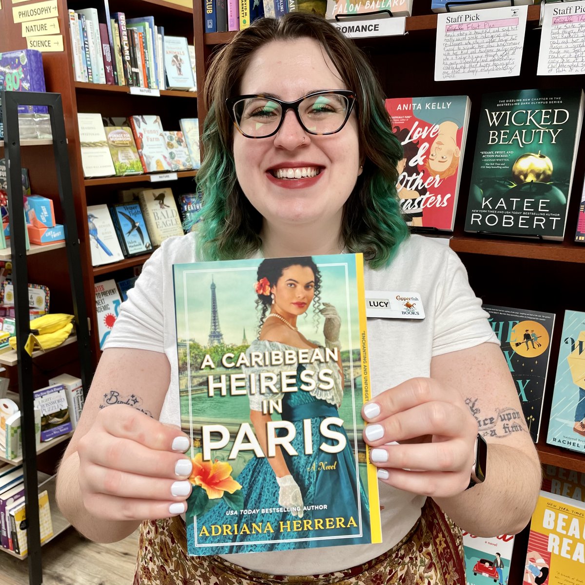 Join Lucy &amp; the #RomanceBookClub on 8/31 to discuss A CARIBBEAN HEIRESS IN PARIS (<a href="/HarlequinBooks/">Harlequin Books</a>) by <a href="/ladrianaherrera/">Adriana Herrera</a> - a charming book about a marriage of convenience that turns into a simmering romance between a Dominican rum heiress &amp; a Scottish Earl. copperfishbooks.com/event/romance-…
