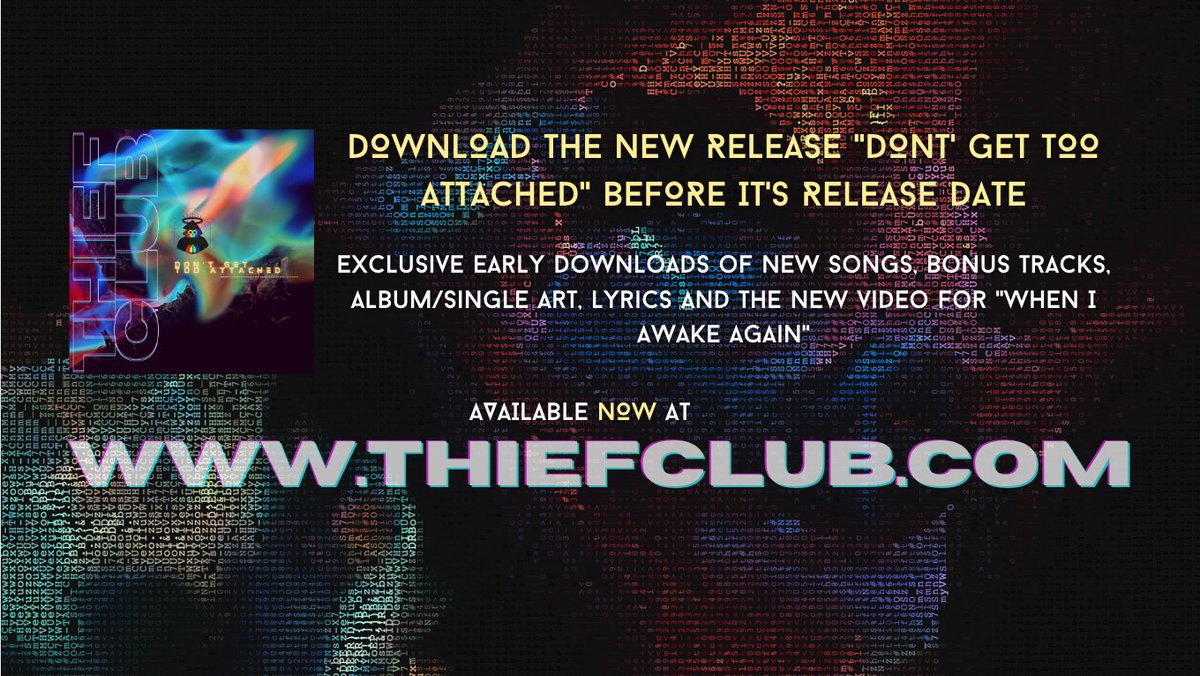Early downloads of my new EP/Music Video "Don't Get Too Attached" end THIS WEDNESDAY.  Get it now for $10, or wait to hear it with the rest of the internets

thiefclub.bigcartel.com