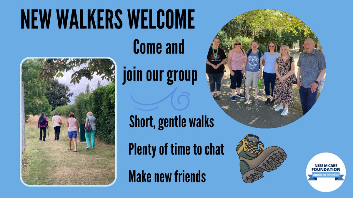 NessMFoundation's tweet photo. Our Community Walking Group go for short, gentle walks around Itter Park every Tuesday at 11am. We meet at The Kiosk. Everyone is welcome, particularly those who feel socially isolated. Come and make new friends.
Thanks Living Sport for your support.
#charity #walkingforhealth 😊 https://t.co/wfys27LK71