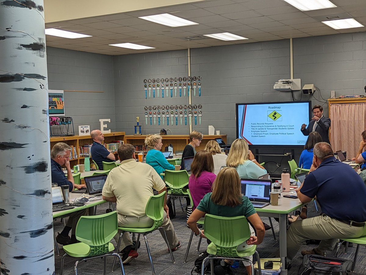 SuperTCS's tweet photo. Transylvania County Schools Administrative kickoff! 2022-23 is upon us! Honored to work alongside these fine leaders working for children! Leadership matters! https://t.co/Axkb8mS0Na