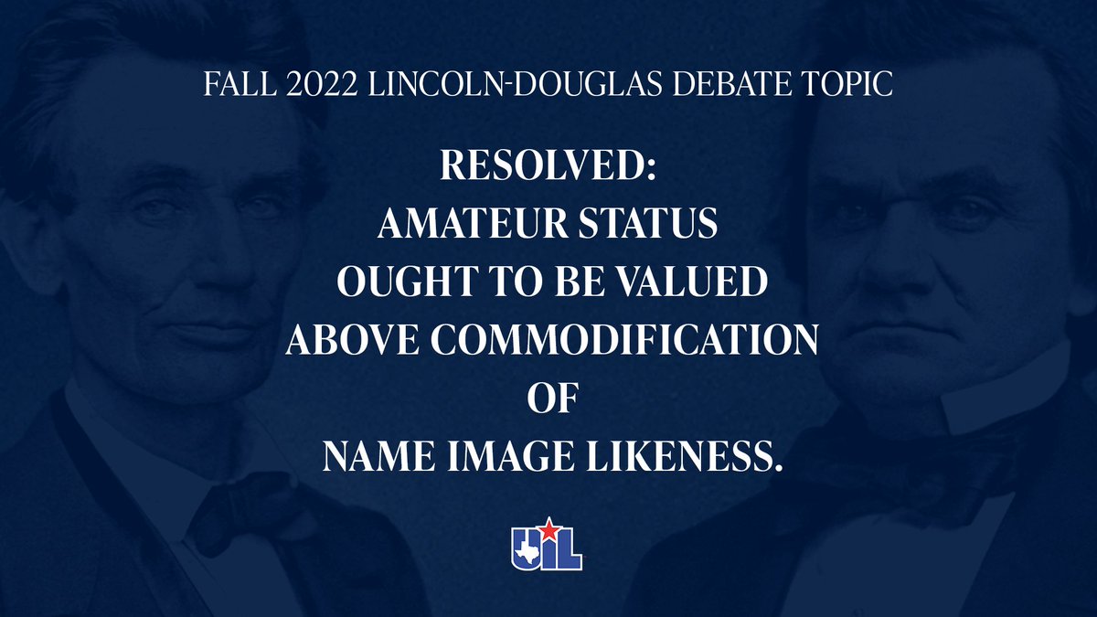 Texas UIL on Twitter "🗣 Fall 2022 LincolnDouglas Debate Topic