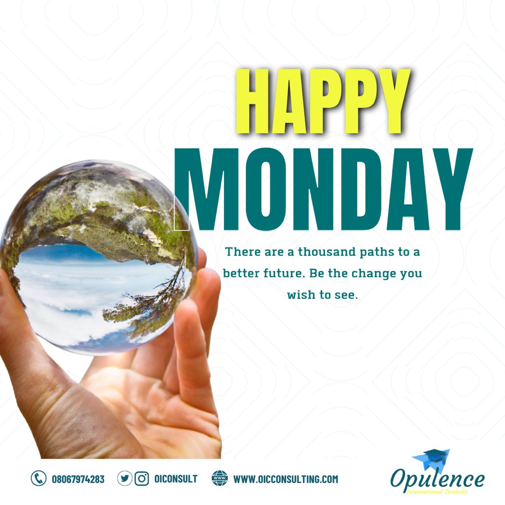 oiconsult's tweet image. There are a thousand paths to a better future. Be the change you wish to see.

HAPPY NEW WEEK✨

#StudyInUK #StudyInAustralia #newweeknewgoals #newweeknewstart #newweek #StudyInUSA