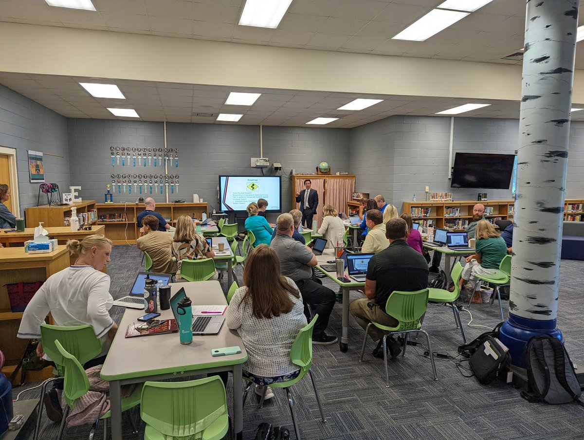 SuperTCS's tweet photo. Transylvania County Schools Administrative kickoff! 2022-23 is upon us! Honored to work alongside these fine leaders working for children! Leadership matters! https://t.co/Axkb8mS0Na
