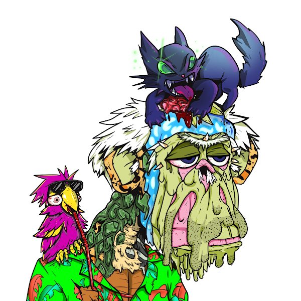 Happy Mutant Monday… picked up this sick gramps @MACC over the weekend.  Lovin the artwork <a href="/GrandpaApeCC/">Grandpa Ape Country Club</a> #GACC double critters on this beauty