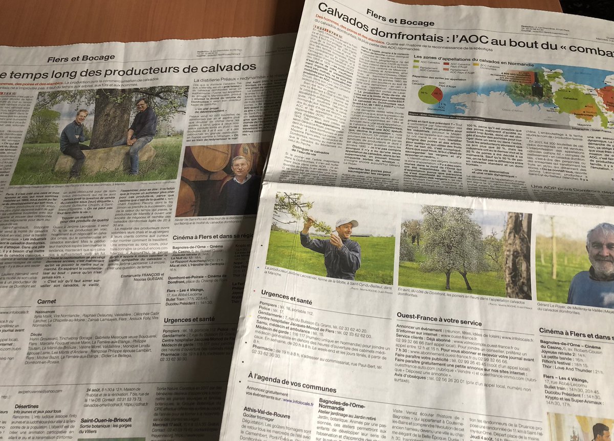 EmmFrancois's tweet photo. Du combat pour l’AOC à la recherche de marchés pour des bouteilles de vieux calvados domfrontais : les épisodes 5 et 6 de notre série sont à retrouver dans @OuestFrance61 - avec @NGuegan : https://t.co/OTq90EHNRm https://t.co/8T37fhCdxf