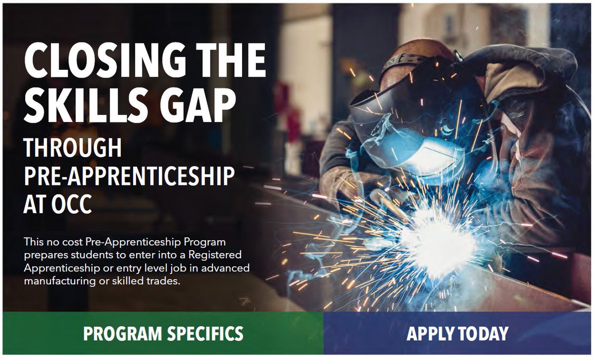 Learn skills that can prepare you for a registered #apprenticeship program! Join the <a href="/OCCollege/">OCC</a> program designed to help you feel confident as you enter your apprenticeship. Learn resume tips, go on industry tours in #OaklandCounty &amp; more! Register at bit.ly/3QORu4R 💼