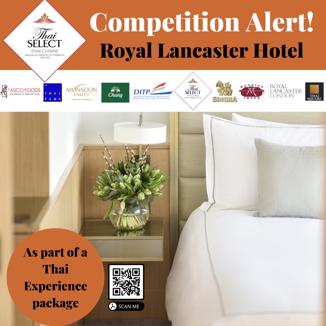 Fancy a luxury overnight stay at the Royal Lancaster London Hotel? You could win this and much more as part of an incredible Thai Experience Package in celebration of #thaiselectuk2022. 

See all eligible restaurants here: thaiselectuk.thaitradelondon.com/thai-restauran…