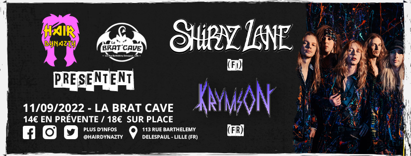 HDynazty's tweet photo. @ShirazLane sera en concert à Lille le dimanche 11 septembre!! 
Lien des préventes: https://t.co/xpF8P5rHPZ

#hardrock #lille #concert #show #france #metal #shirazlane #labratcave #rock #rocknroll #lillemaville #concertàlille https://t.co/RgMkIGL6ZG