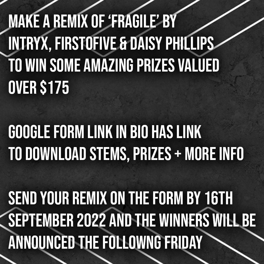 IntryxOfficial's tweet photo. Hosting a new remix contest with Spotlist Network!
We’re giving away over $175 in prizes, so be sure to check it out!

Check out the announcements tab at https://t.co/AlHw7dKESR

#remixcontest https://t.co/3TVd3lAzpd