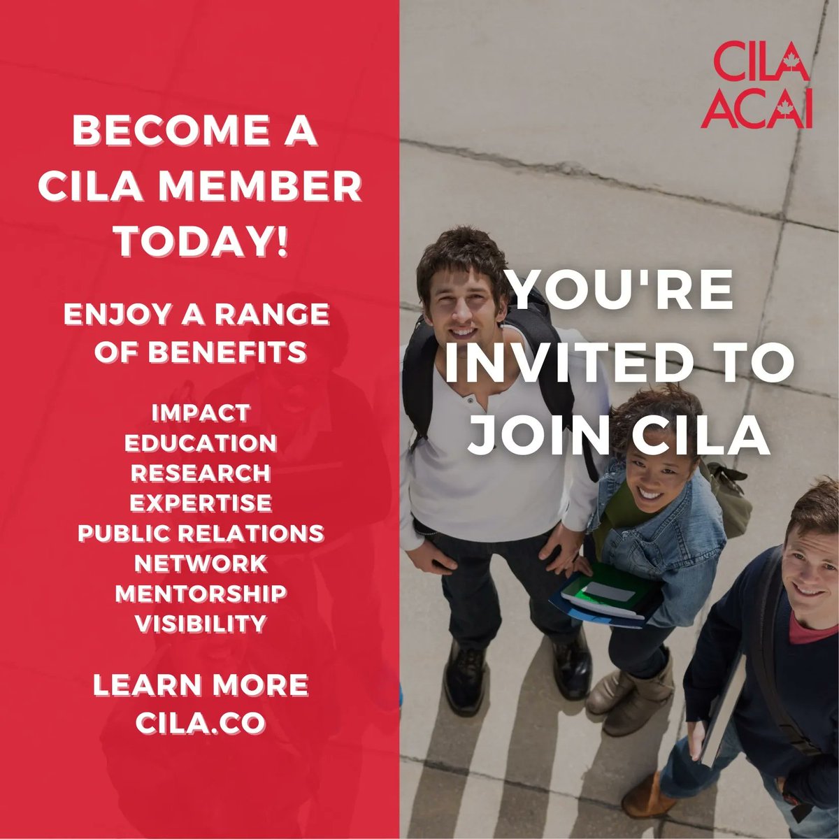 CILAvoice's tweet photo. Become a CILA member today! The many benefits include building your network, knowledge, and impact. Click here to sign up: https://t.co/9OWyKWIzeG
#cilavoice #cila #cdnimm #immigration #immigrationlaw #immigrationbar https://t.co/puaE17rz9M