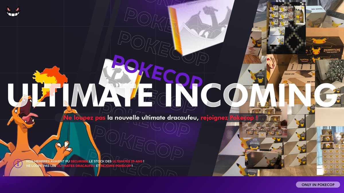 Comme l'an dernier, nos monitors privés sont ready pour sécuriser les nouveaux coffrets Ultimate Dracaufeu ! ⚡️
Tente d'en gagner un gratuitement : 
1️⃣ RT ce post
2️⃣ Follow <a href="/Pokecop_/">Pokecop</a>
3️⃣ Tag 2 amis

DM nous pour nous rejoindre des maintenant 😈
#Concours #PokemonTCG #PokemonJCC
