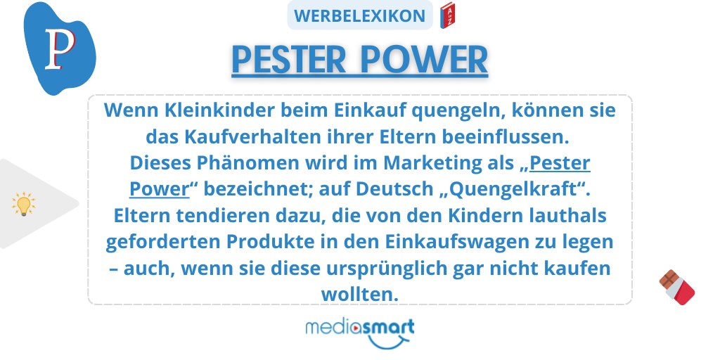 Kleinkinder haben eine Superkraft: Die „Pester Power" (deutsch = Quengelkraft) animiert Eltern zum Kauf von Produkten und wird durch bestimmte Marketingstrategien freigesetzt. Umso wichtiger ist #Werbekompetenz-Förderung im frühen Alter. Mehr dazu: quarks.de/gesellschaft/d…