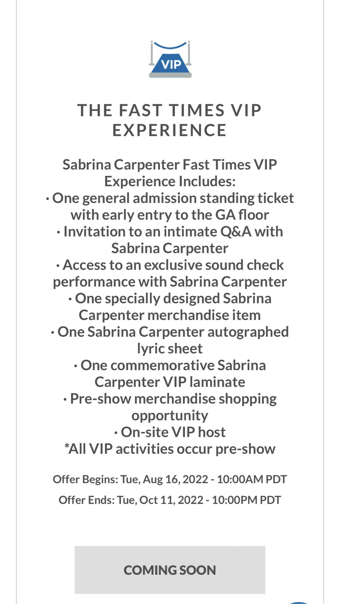 Sabrina Carpenter Tickets, Tour & Concert Information