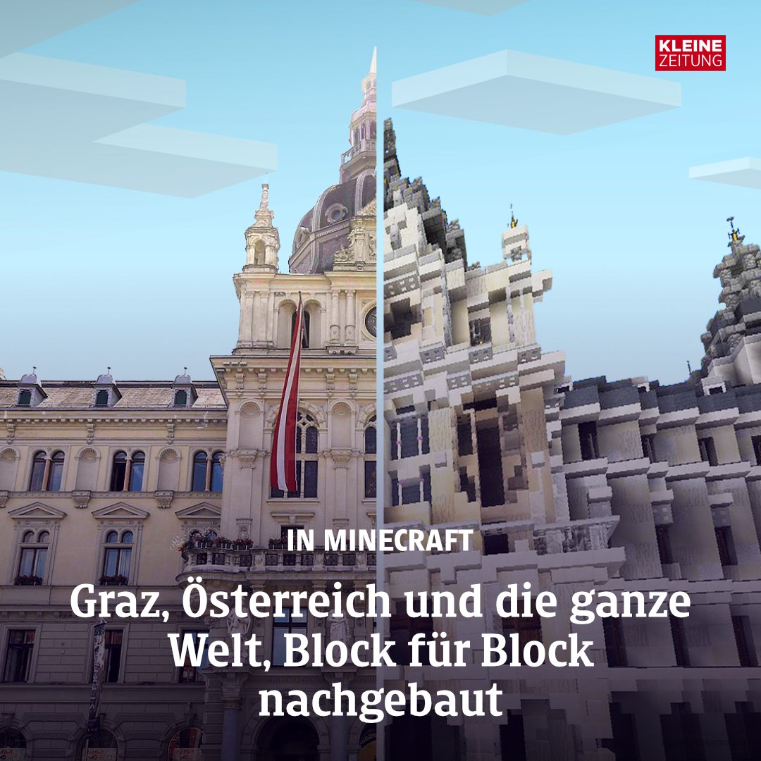 kleinezeitung's tweet photo. Minecraft ist nicht nur das meistverkaufte Computerspiel der Welt, sondern eine Bewegung. Ein wachsender und wichtiger Teilbereich: Menschen, die Städte nachbauen. Was diese antreibt und wie sie arbeiten: https://t.co/ARzwgrS6Ze https://t.co/Y08fdZrbNZ