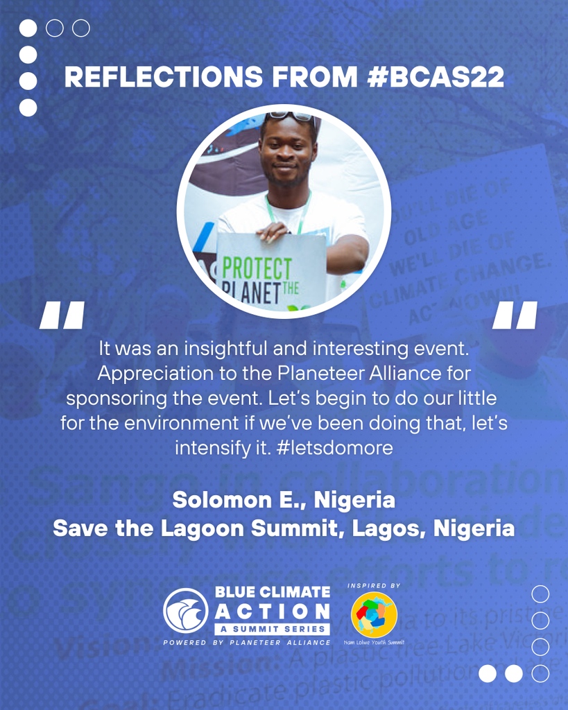 PlaneteerHQ's tweet photo. Here's some #MondayMotivation from Tom, Solomon and Emery --Planeteers who all attended different Blue Climate Action Summits, but left with shared excitement about changing their local water bodies for the better!
#bcas22 #blueclimate https://t.co/2CHUD0QGD7