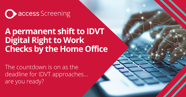 RECmembers's tweet photo. Join #AccessRecruitment and their Screening Specialist, James Waby at 10am tomorrow, where he will discuss the outline of the recent #IDVT legislation coming into effect from 1st October 2022. Register here: https://t.co/riiluGacgJ https://t.co/6XHo3Q2iKc