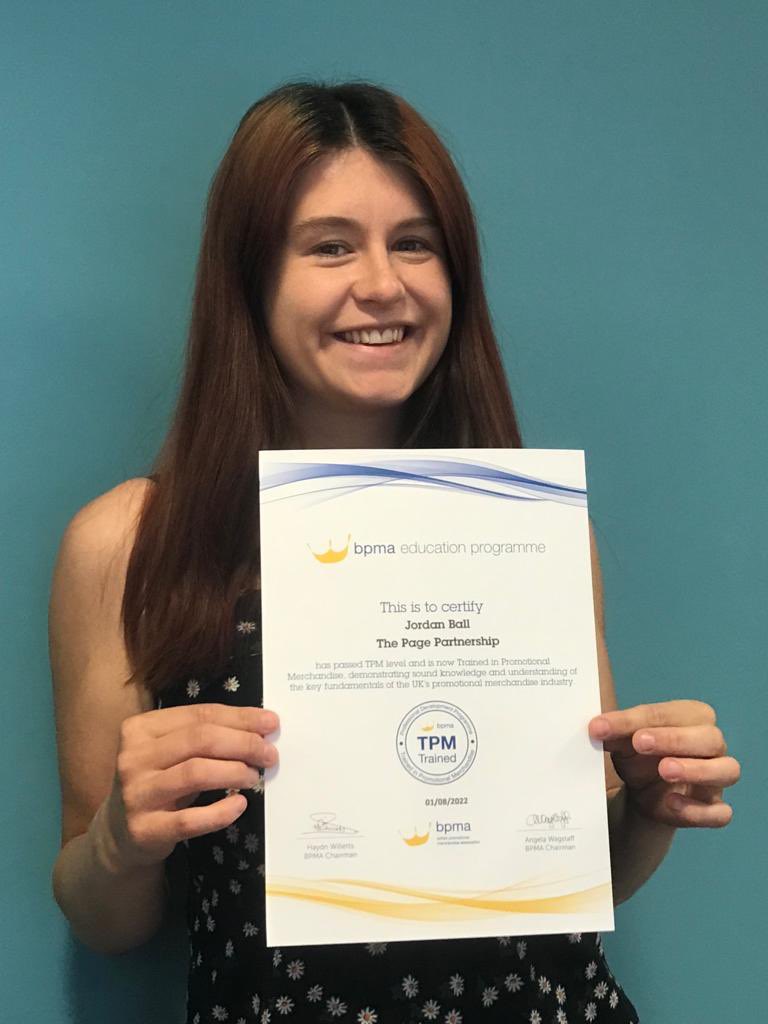 Congratulations to Jordan on passing her TPM exam!