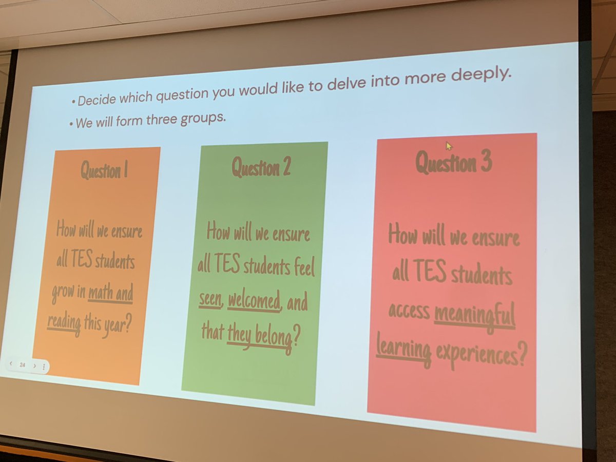 LindsayTroutEdu's tweet photo. Listen to those who know best…amazing Terraset staff answering the questions that will drive our work and our joy this year. #TigerPride #TerrasetTogether @FCPSRegion1 https://t.co/TPkk88Y0ab