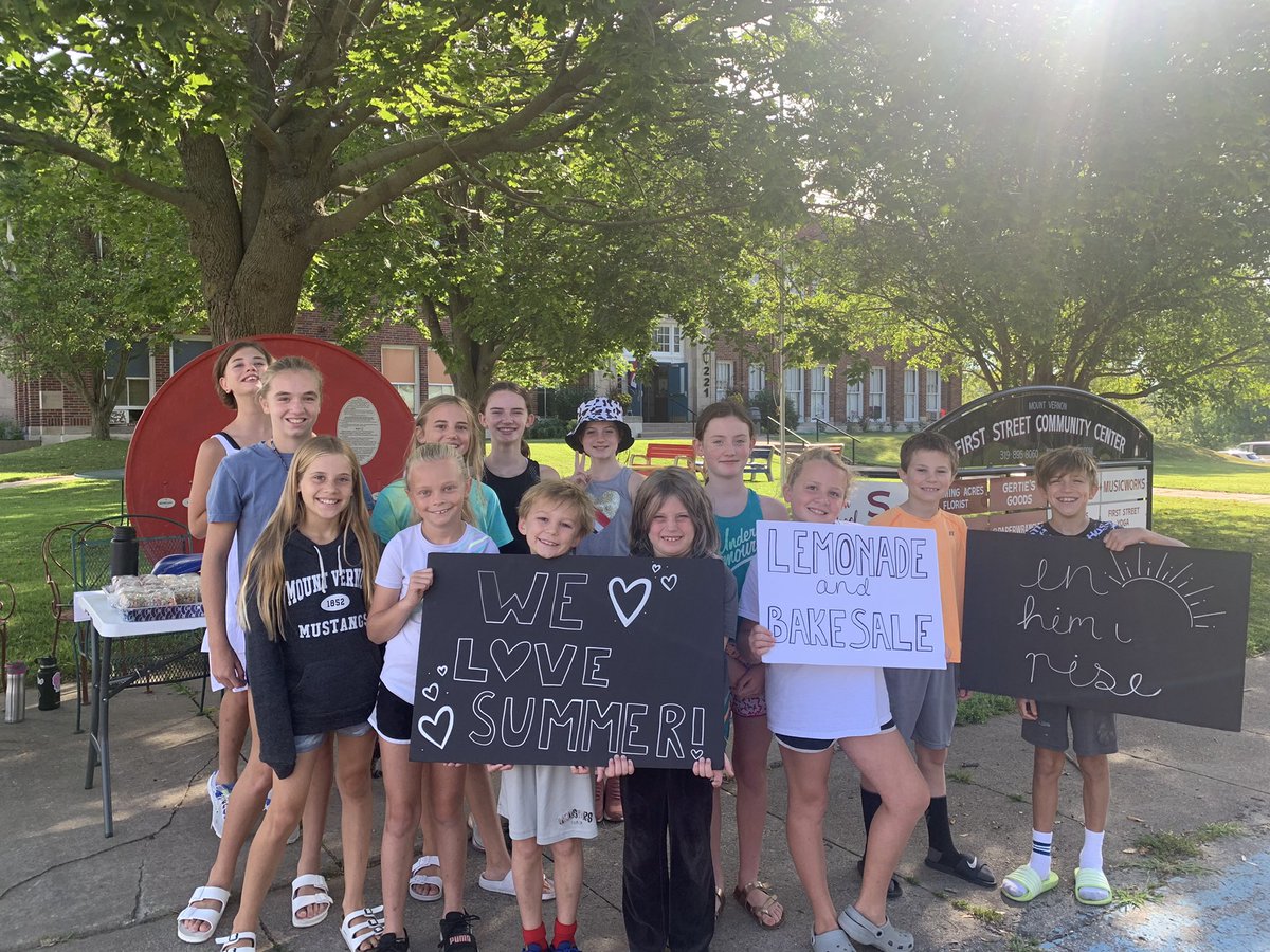 Lemonade&amp;baked goods! Open 8:45-11:15 today and tomorrow, raising money for Summer Brand - Come on out!!!