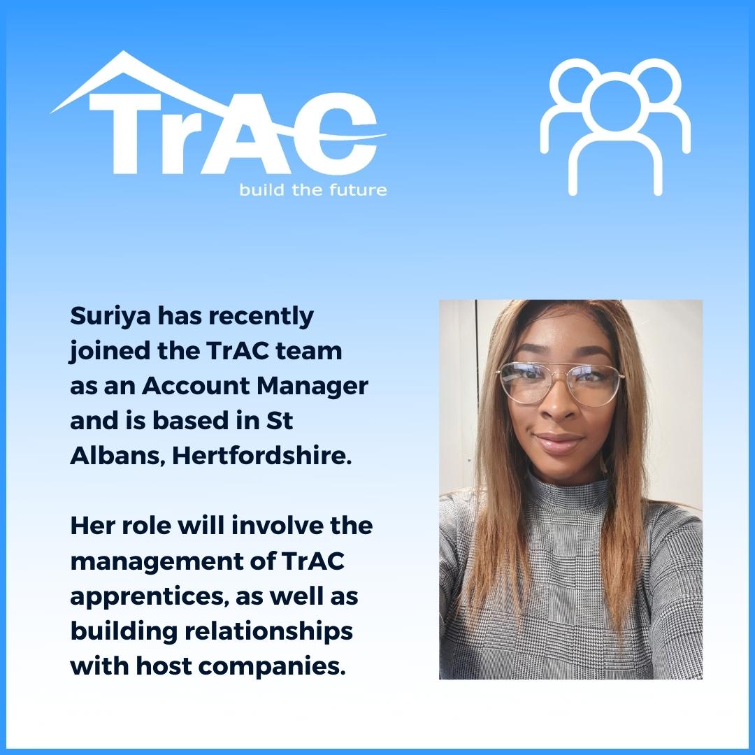 🤝🏽 Welcome to the TrAC Apprenticeships team, Suriya!

#MeetTheTeam #Apprenticeships #Construction #BuildTheFuture