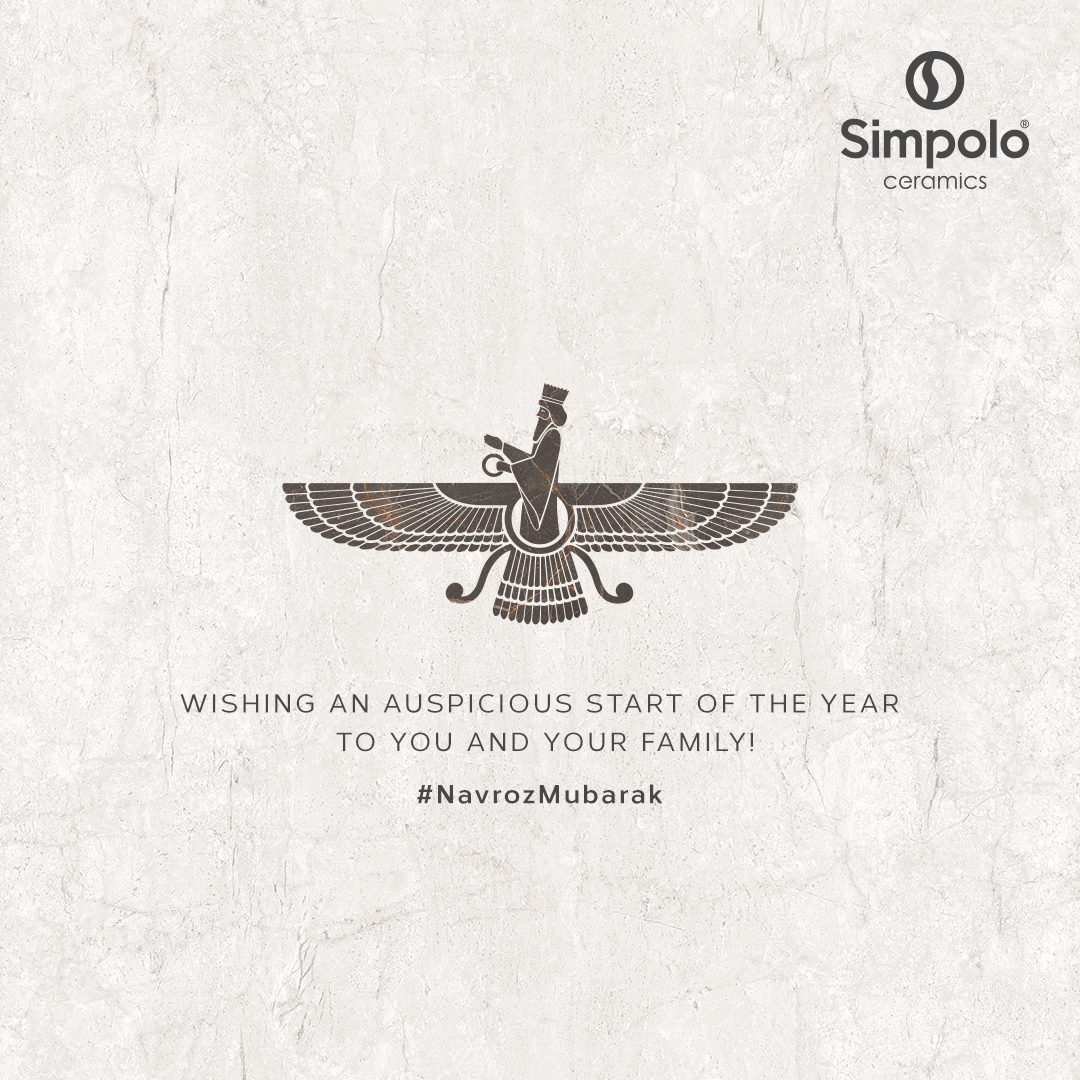 simpoloceramics's tweet photo. Wishing you and your family a joyous Navroz. May this New Year be filled with blessings, prosperity and health! 

#Simpolo #SimpoloCeramics #SimpoloCollections  #TilesCollection #TilesDecor #DecorHomes #Interior #NavrozMubarak #ParsiNewYear #Blessings #Prosperity #DekhteRehJaoge https://t.co/hM7CxAoa3n