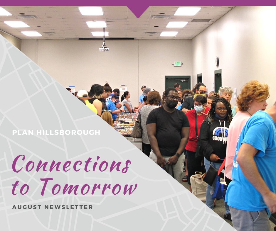 PlnHillsborough's tweet photo. ICYMI - Our August issue of #ConnectionsToTomorrow features the latest news from @HillsCoPlanCom, @HillsboroughMPO &amp; Hillsborough River Board. Sign up for 8/17 virtual #InfoBBQ on Why Care About Air, take the @CityofPlantCity Canal Trail Survey &amp; more: https://t.co/wp2zTMKRC1 https://t.co/rZwXwhQ7Yn