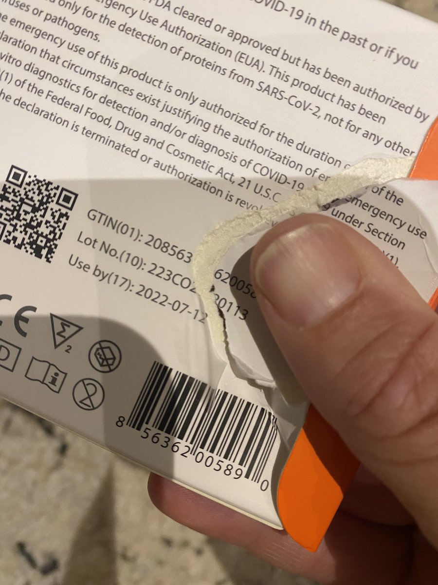 jenntitus10's tweet photo. Those free Covid tests were nice but check the box, they’re probably now expired. https://t.co/lMlzWsgBc1