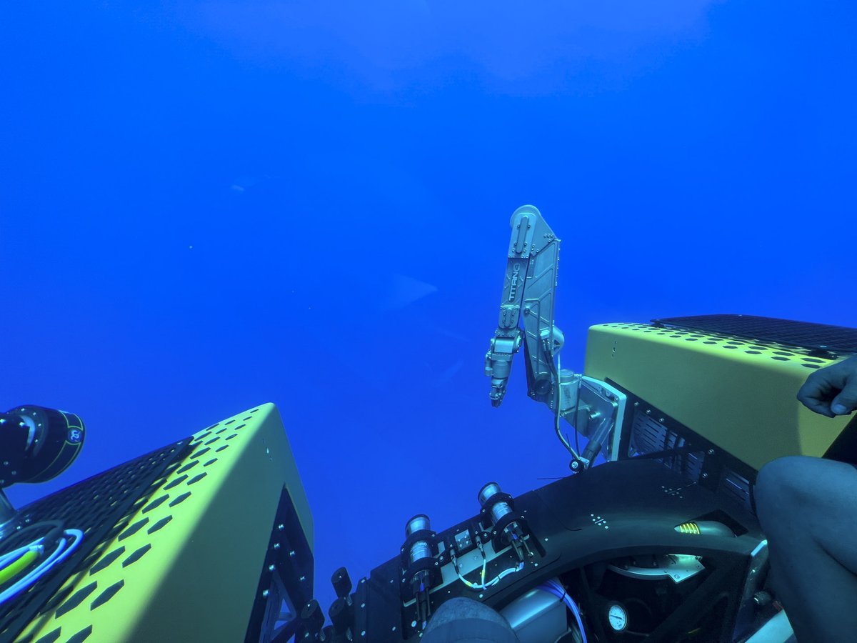 rev_ocean's tweet image. 😎 We successfully tested Aurelia&apos;s Schilling T4 manipulator arm. Constructed mostly from titanium, the T4 has super strength that can lift up to 122 KG at full extension. We&apos;ll mainly be using it for more delicate science sampling on upcoming missions 🦾
#Aurelia
#OceanSolutions