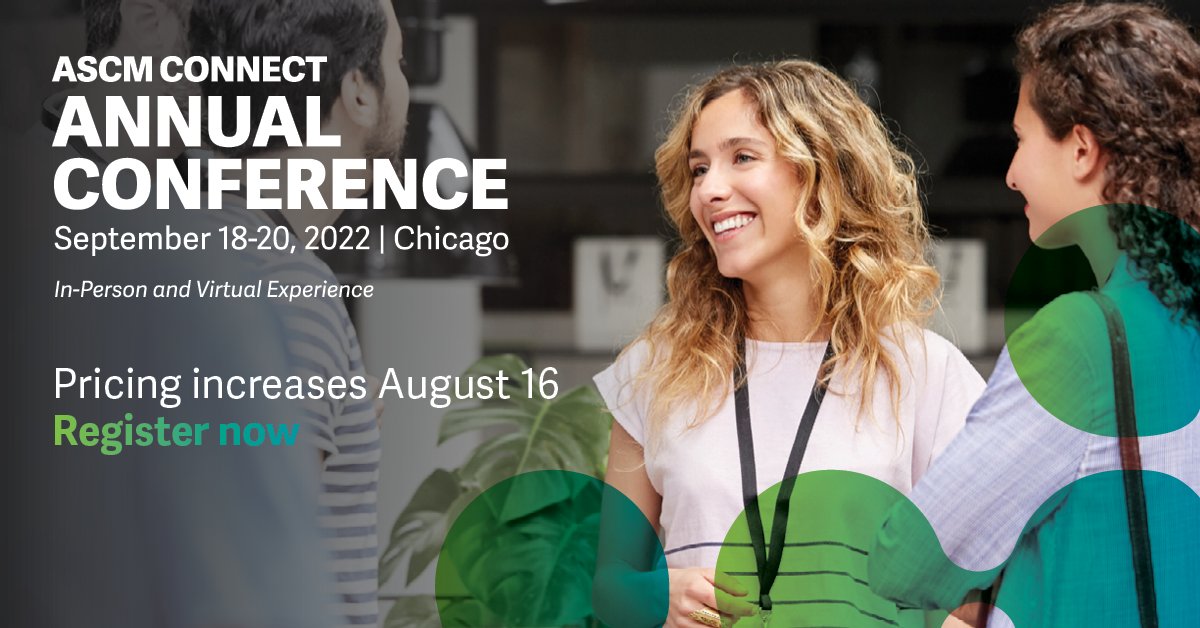Today is the last day to save up to $150 on your #ASCMCONNECT registration. Learn best practices, new perspectives and proven strategies to advance your career and company. View the conference details and register today at bit.ly/3JXSvVK  #supplychainmanagement #ascm