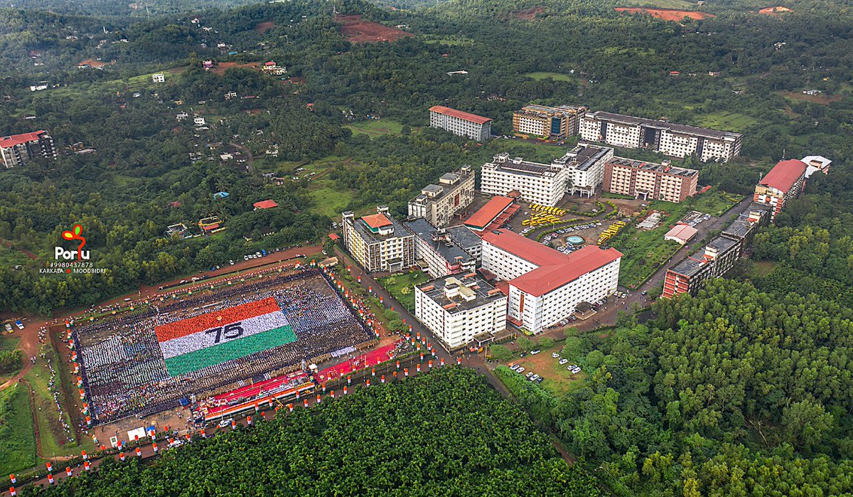 drmohanalva's tweet photo. 75th IndependenceDay celebration in Alvas Campus Moodubidire Mangalore Karnataka @CTRavi_BJP @myogiadityanath @myogioffice https://t.co/aryZnK6b7g