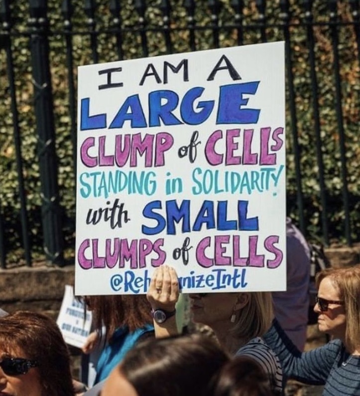 StudentsforLife's tweet photo. We are all just clumps of cells 🤷‍♀️ https://t.co/m0nM1VJxMm
