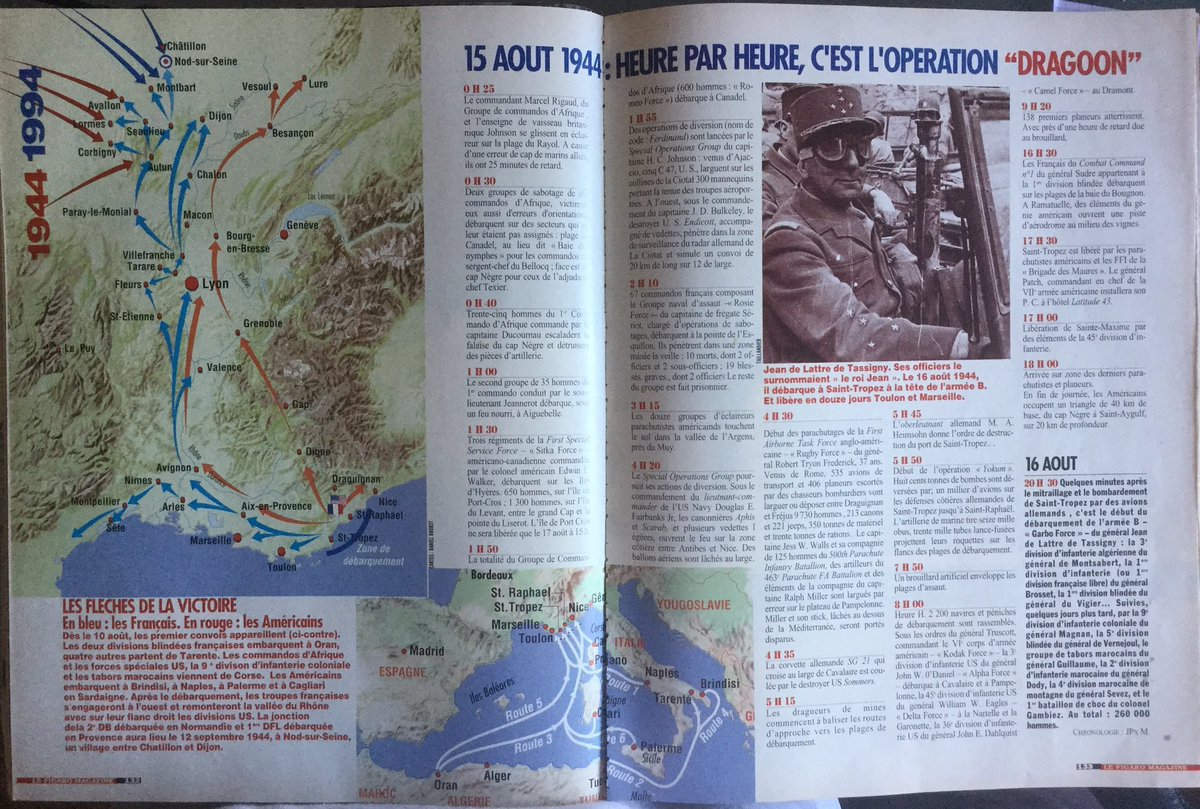 📣🇫🇷📣
   #Août44 #Débarquement #Provence #Dragoon
Archives <a href="/Le_Figaro/">Le Figaro</a> magazine aout 1994 #JeanPaxMéfret <a href="/JeanPaxM/">Jean-Pax Méfret</a>  #Cavalaire #SainteMaxime #SaintTropez #SaintRaphael #LeRayolCanadel #CommandosDAfrique