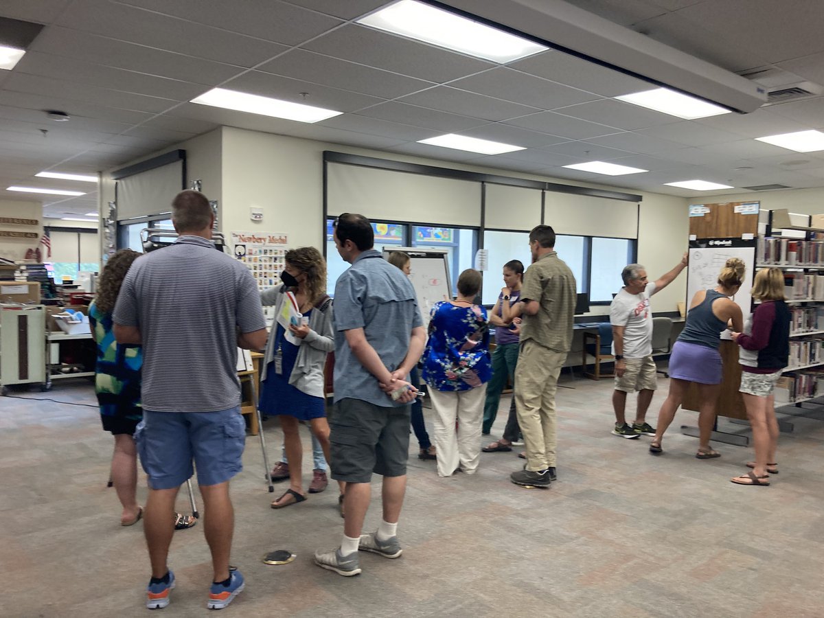 DurangoSupt's tweet image. Definite productive struggle going on this morning with our @Durango9R middle and high school math teachers, professional learning with @pgliljedahl #ThinkingClassroomsinMathematics #AgileThinkers #EmpatheticCollaborators