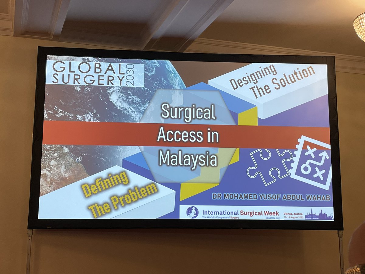 Malaysia boleh! Amazing talks from @DGHisham and other leaders from my country about surgical access and equity in LMICs🇲🇾 #ISWVienna2022 #safesurgery2030 #SOTAcare #LMICsurgicalexcellence
