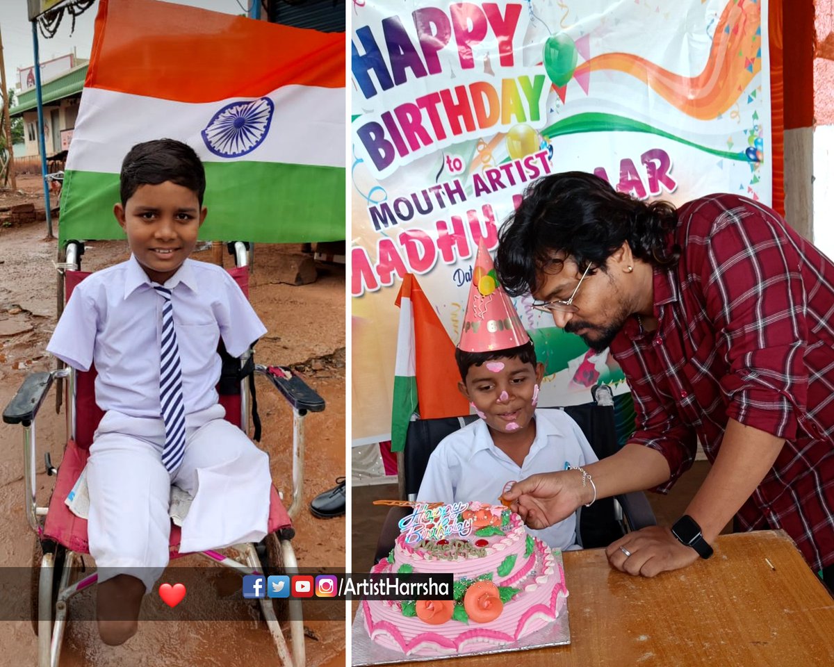 ArtistHarrsha's tweet photo. Happy Birthday Mouth Artist Madhu Kumar - Be Happy Always.
#HappyBirthdayBeta #MouthArtist #Madhukumar #ArtistHarrsha https://t.co/IVCkKUTB6D