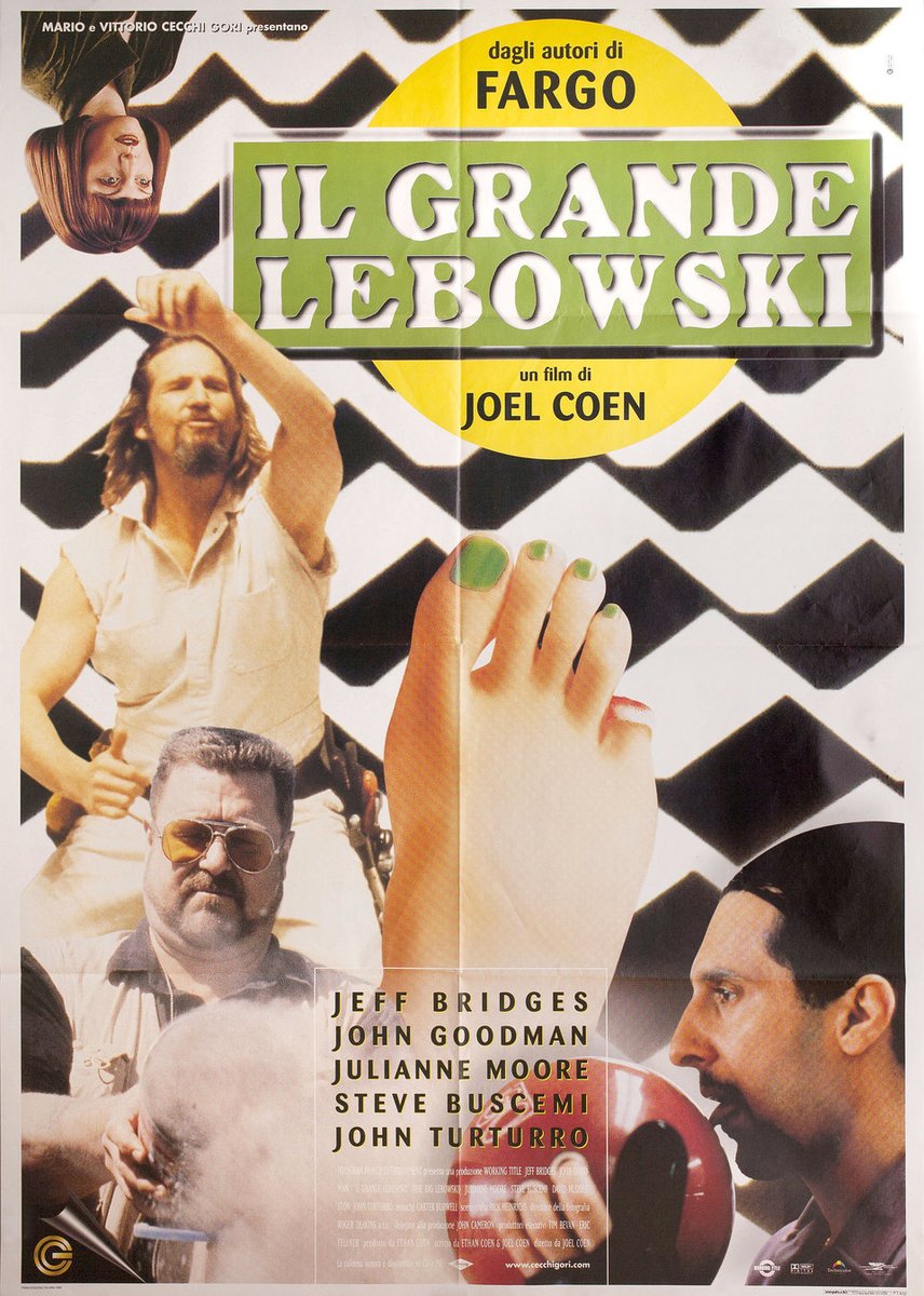 German movie poster for #TheBigLebowski (1998 - Dir. #JoelCoen & #EthanCoen) with #JeffBridges #JohnGoodman #SteveBuscemi #JuilanneMoore #JohnTurturro