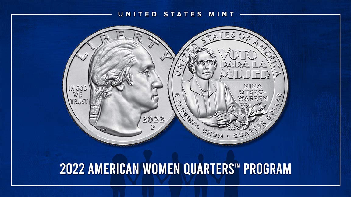 Releasing into circulation today! The Nina Otero-Warren Quarter is the fourth coin in the American Women Quarters™ Program. Learn more about the coin and the honoree at bit.ly/3CPWq2f. #HerQuarter <a href="/smithsonian/">Smithsonian</a> <a href="/womenshistory/">National Women's History Museum</a> <a href="/WCPInst/">Women's Congressional Policy Institute (WCPI)</a> <a href="/nmhm/">New Mexico History Museum</a>