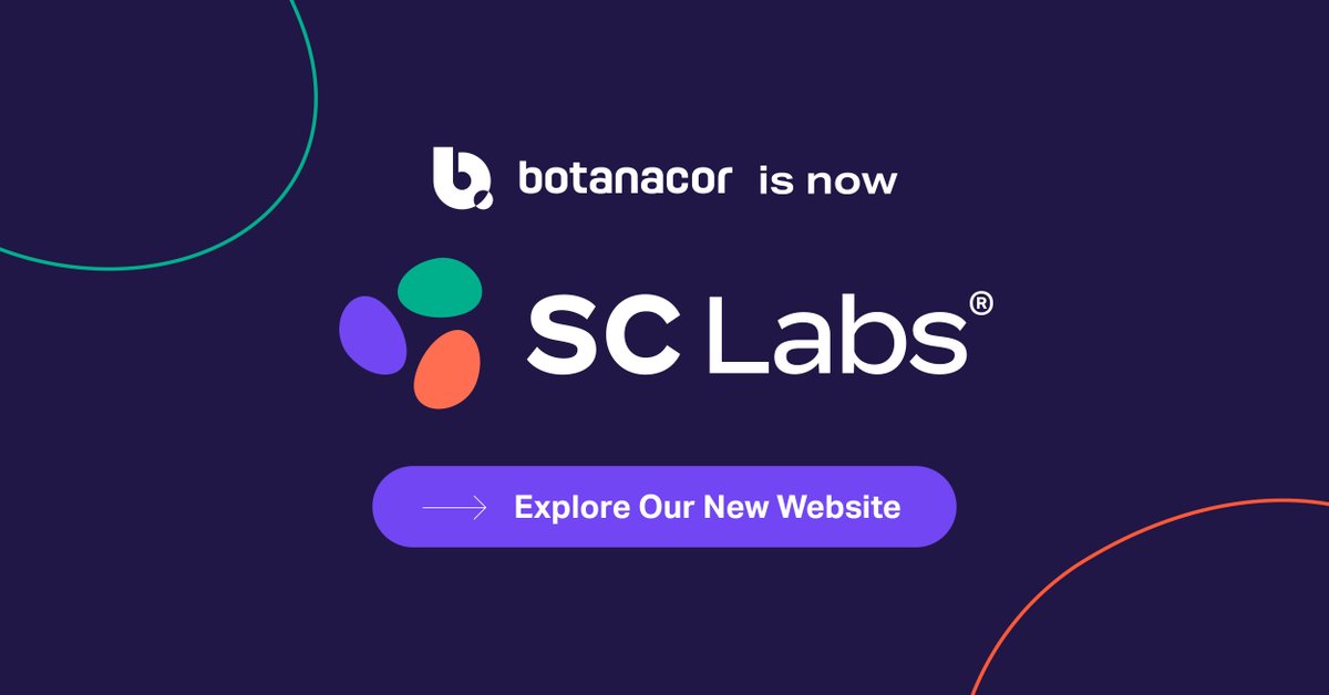 botanacor's tweet photo. We are excited to announce that Botanacor is now officially SC Labs. Same commitment, larger lab network and testing capabilities, more possibilities. Explore the new website now: https://t.co/Lmy3fJD1Xk https://t.co/TWgzCfkw0A