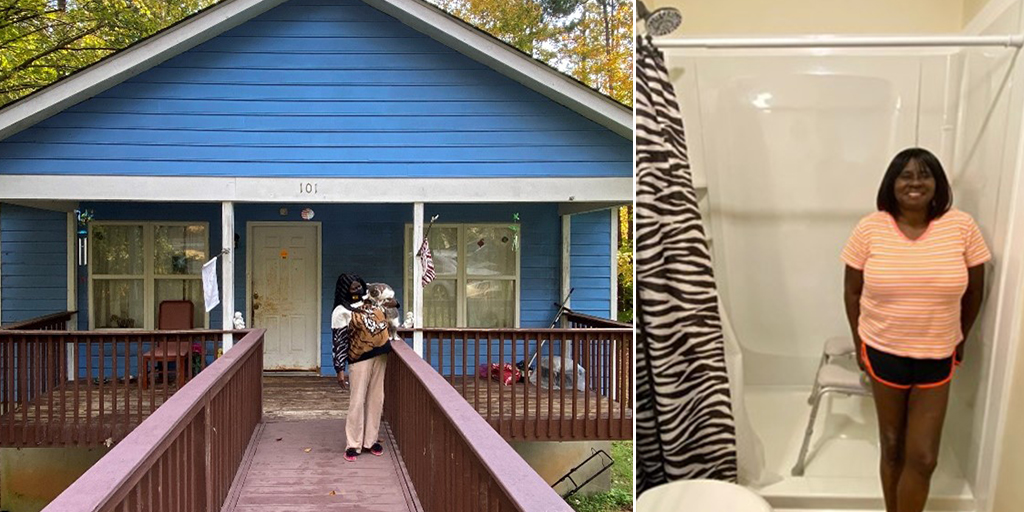 The Home Depot Foundation (@homedepotfound) on Twitter photo Rotting floors, missing gutters, broken windows and more. U.S. Army veteran Darice’s home was falling apart until she found <a href="/Habitat_org/">Habitat for Humanity</a>’s Repair Corps program. Through our partnership, we were able to not only fix the issues but also install a new roof and an accessible shower. Rotting floors, missing gutters, broken windows and more. U.S. Army veteran Darice’s home was falling apart until she found <a href="/Habitat_org/">Habitat for Humanity</a>’s Repair Corps program. Through our partnership, we were able to not only fix the issues but also install a new roof and an accessible shower.